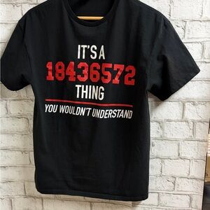 Black Summit Racing Tee with Red and White Graphic